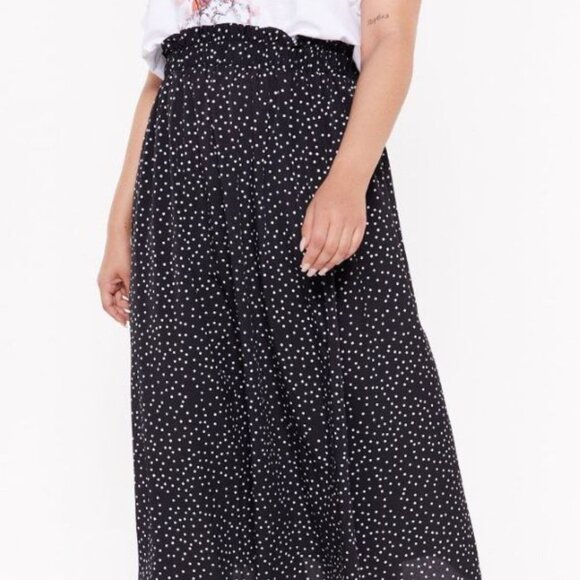Nasty Gal Dresses & Skirts - Nasty Gal Plus Size Polka Dot Midi Skirt